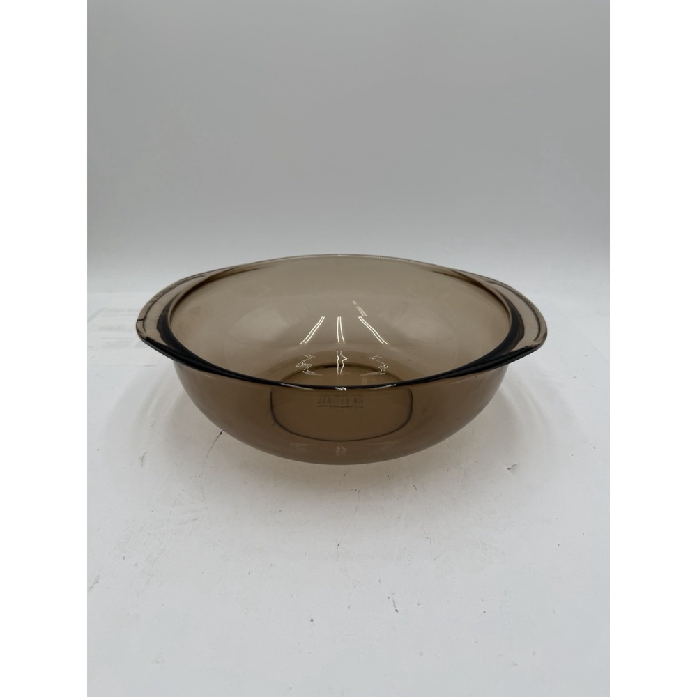 Vintage Pyrex 024 Amber Brown Glass 2 Qt Round Casserole Baking Dish No Lid